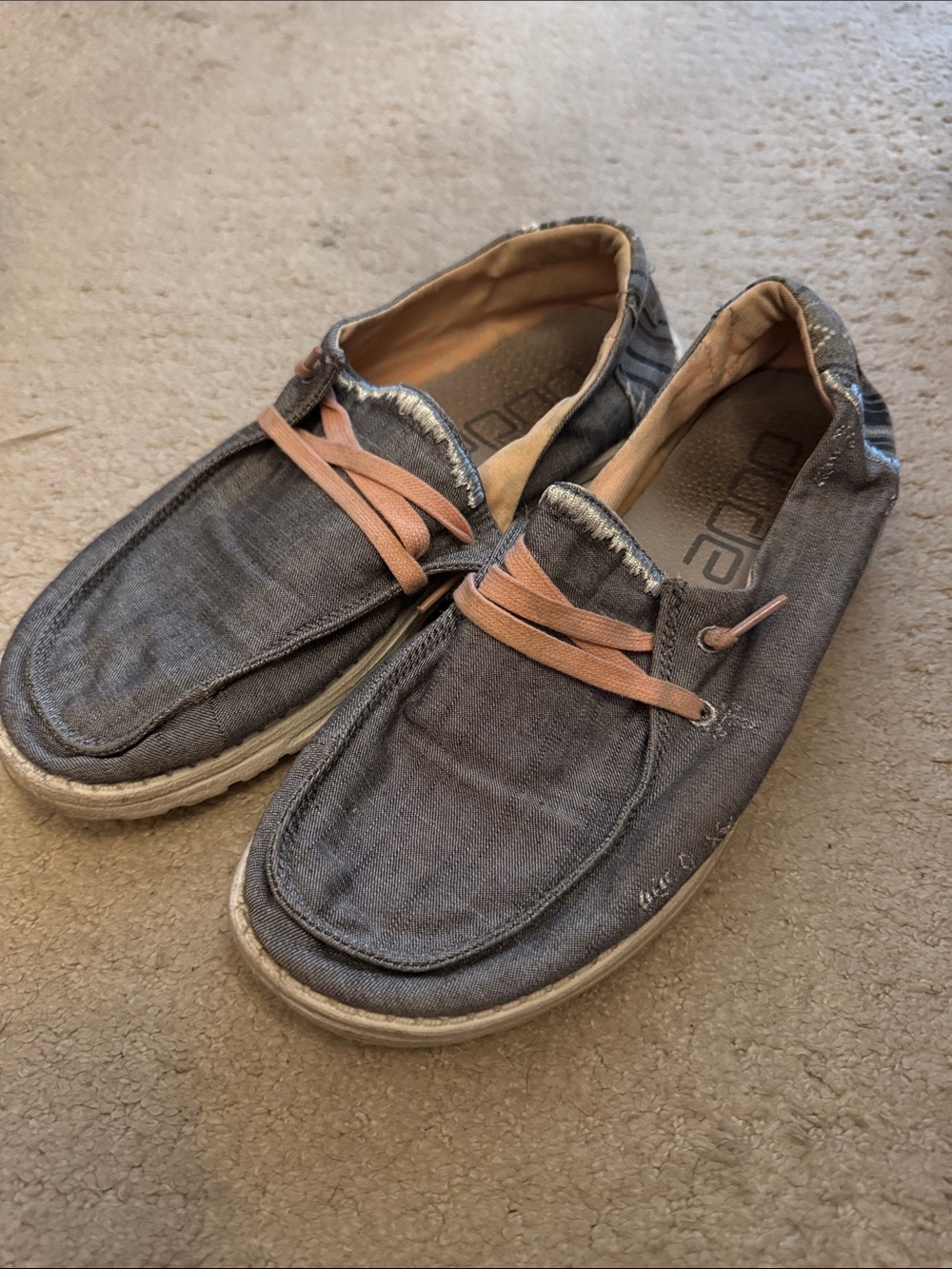 Casual Gray Canvas Heydude